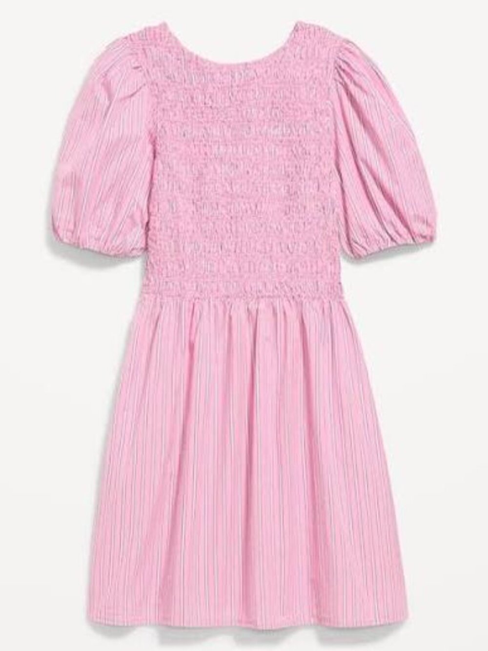 NWT Smocked Puff-Sleeve Flare Mini Dress - L